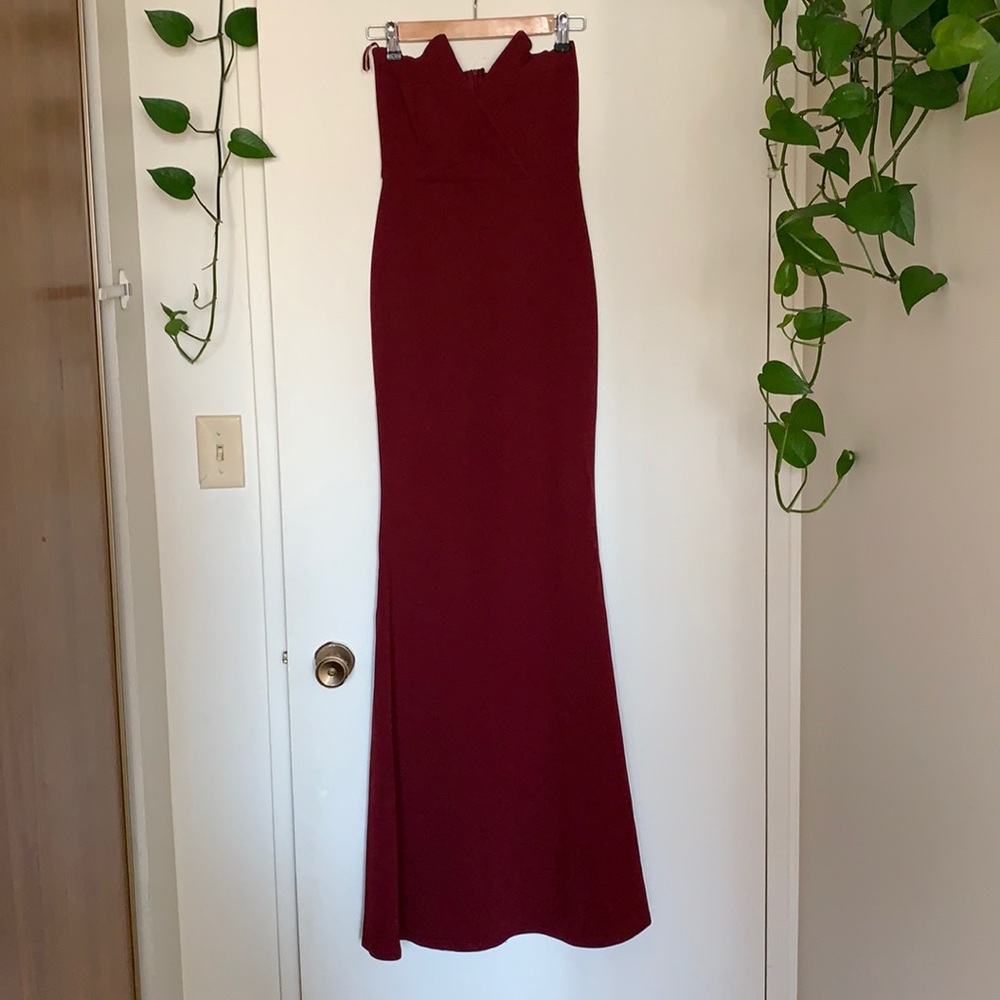 Red long dress